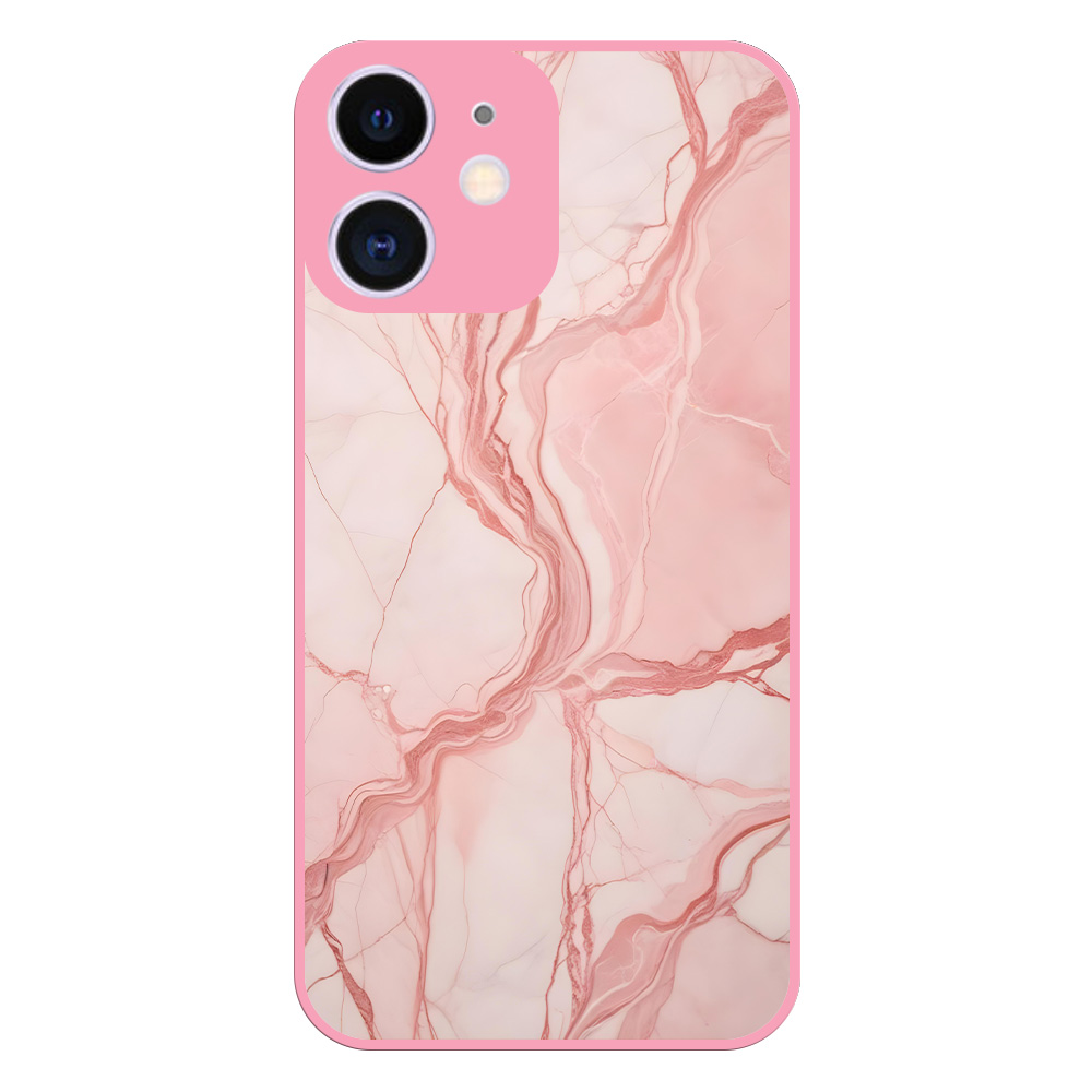 iPhone 11 hoesje met marmer design roze