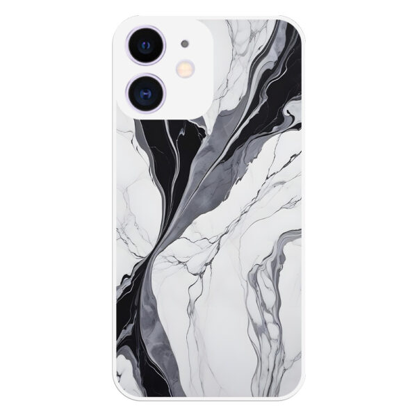 iPhone 11 hoesje met marmer design wit