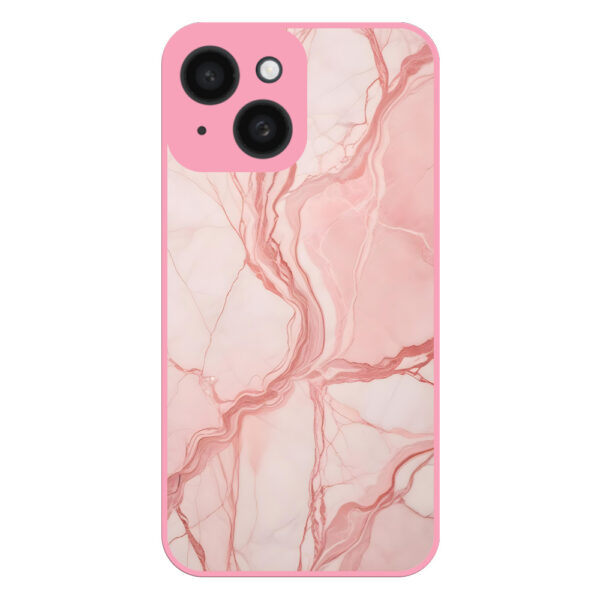 iPhone 13 hoesje met marmer design roze