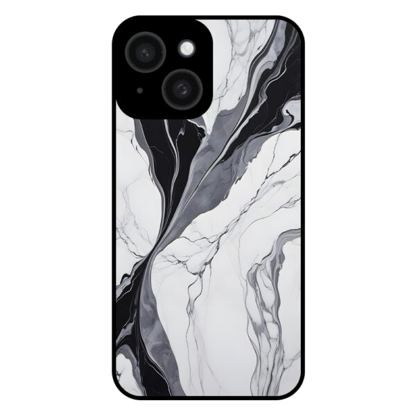 iPhone 13 hoesje met marmer design zwart