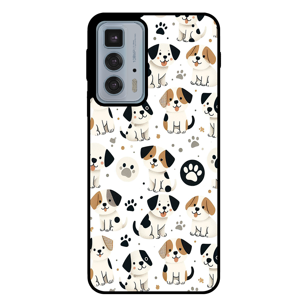 Motorola Edge 20 Pro telefoonhoesje met honden opdruk