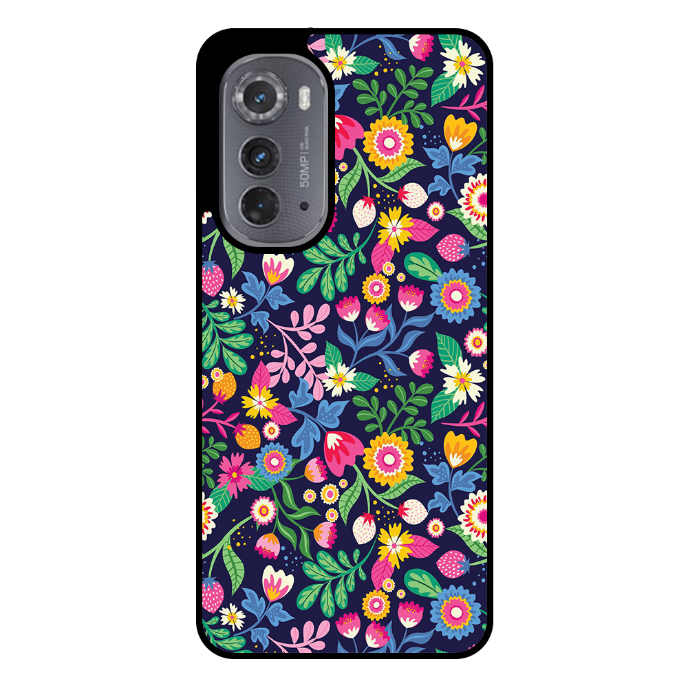 Motorola Edge 2022 telefoonhoesje met bloemen opdruk