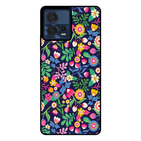 Motorola Edge 30 Fushion-Moto S30 Pro telefoonhoesje met bloemen opdruk