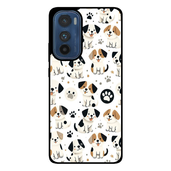 Motorola Edge 30 telefoonhoesje met honden opdruk