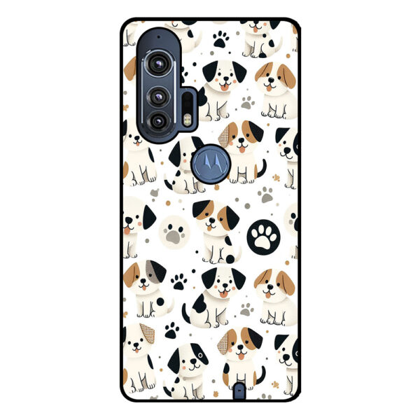 Motorola Edge Plus telefoonhoesje met honden opdruk