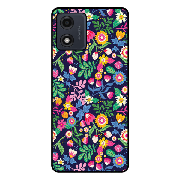 Motorola Moto E13 telefoonhoesje met bloemen opdruk