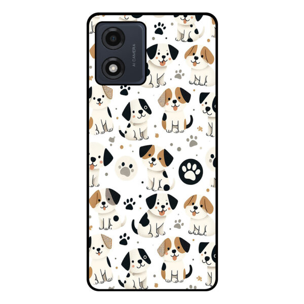 Motorola Moto E13 telefoonhoesje met honden opdruk