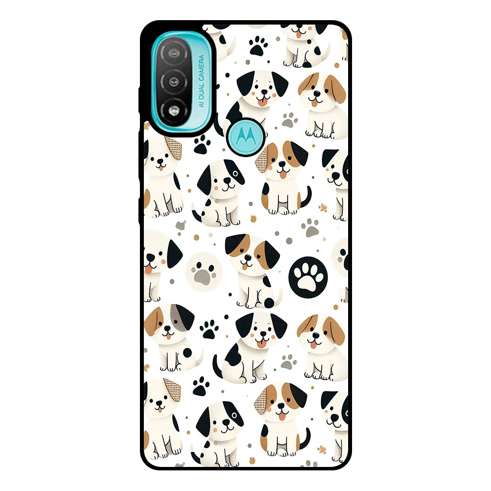 Motorola Moto E20 telefoonhoesje met honden opdruk