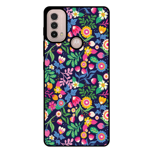 Motorola Moto E30 - E40 telefoonhoesje met bloemen opdruk