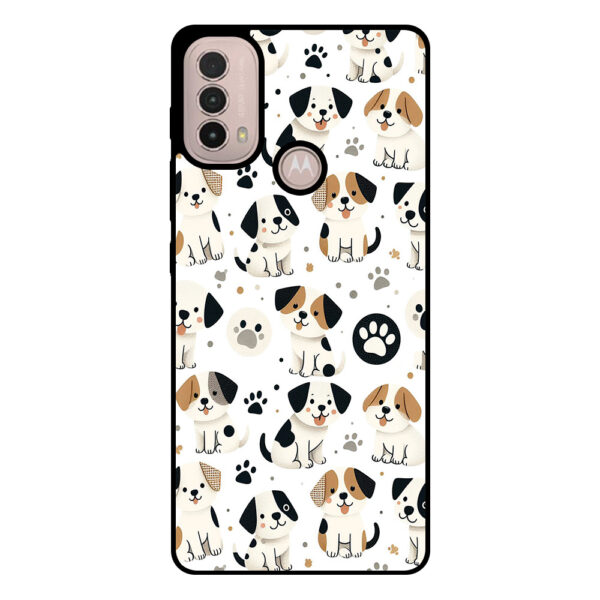 Motorola Moto E30 - E40 telefoonhoesje met honden opdruk