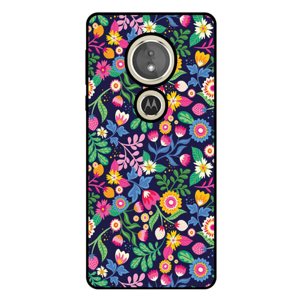 Motorola Moto E5 telefoonhoesje met bloemen opdruk