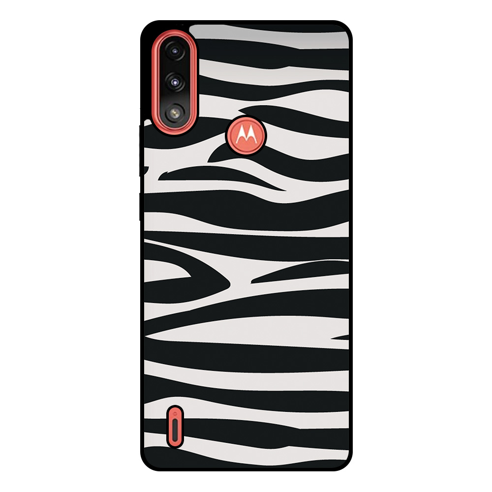 Motorola Moto E7i Power - Moto E7 Power telefoonhoesje met zebra opdruk