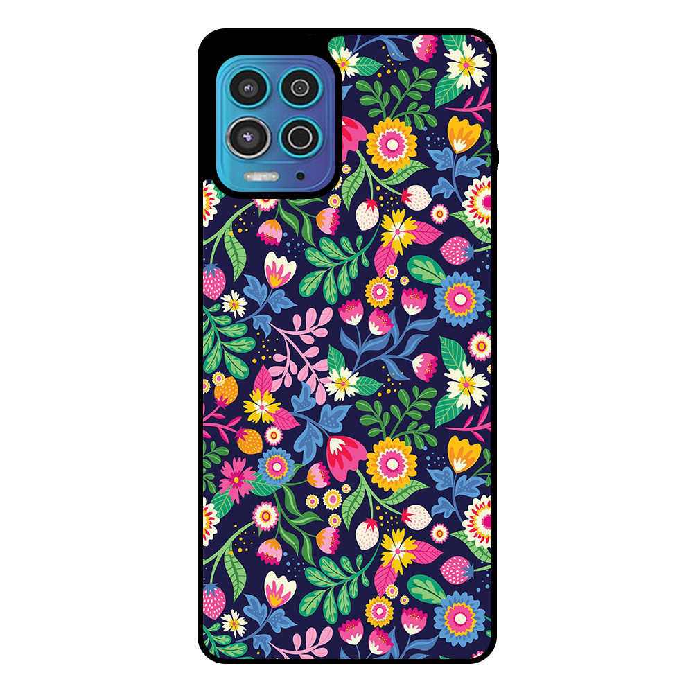 Motorola Moto G100 - Edge S telefoonhoesje met bloemen opdruk