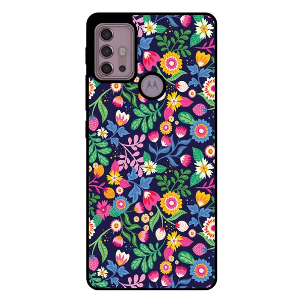 Motorola Moto G20 - G30 telefoonhoesje met bloemen opdruk