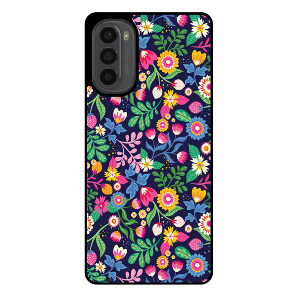 Motorola Moto G52 - G82 telefoonhoesje met bloemen opdruk