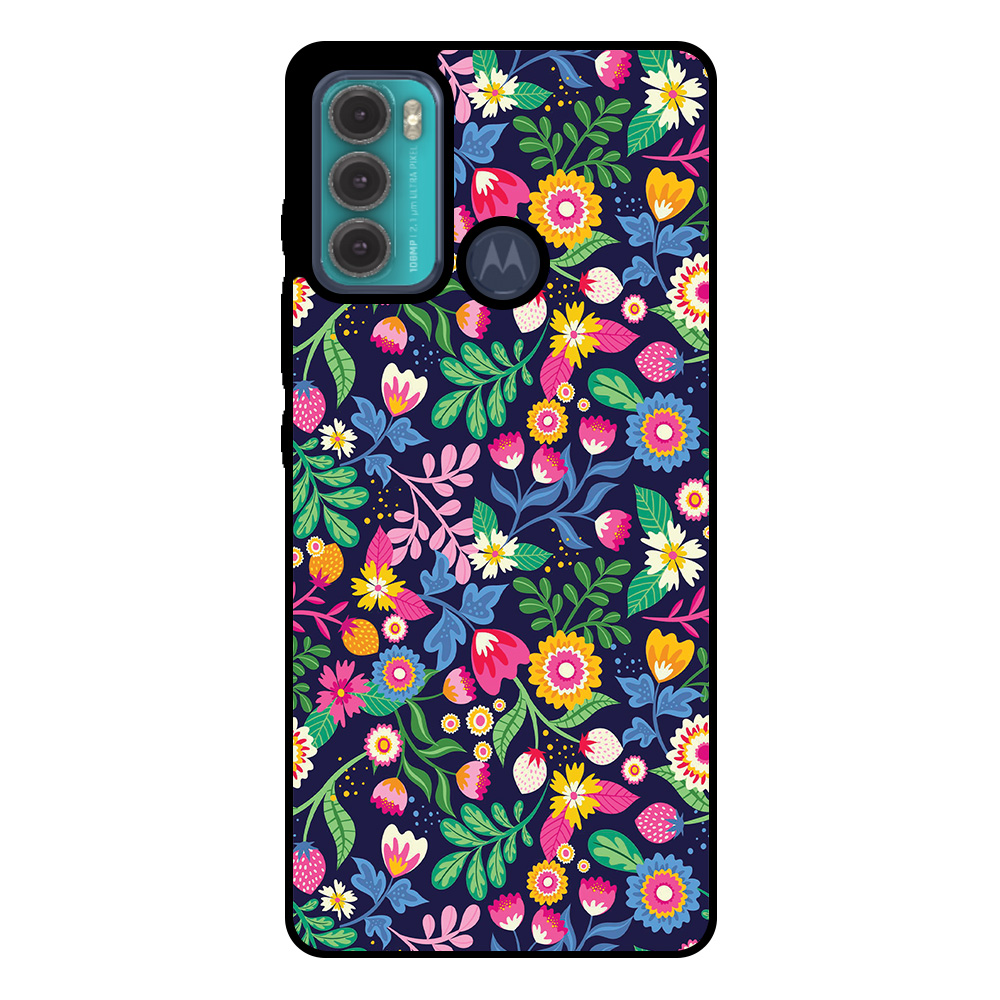 Motorola Moto G60 telefoonhoesje met bloemen opdruk