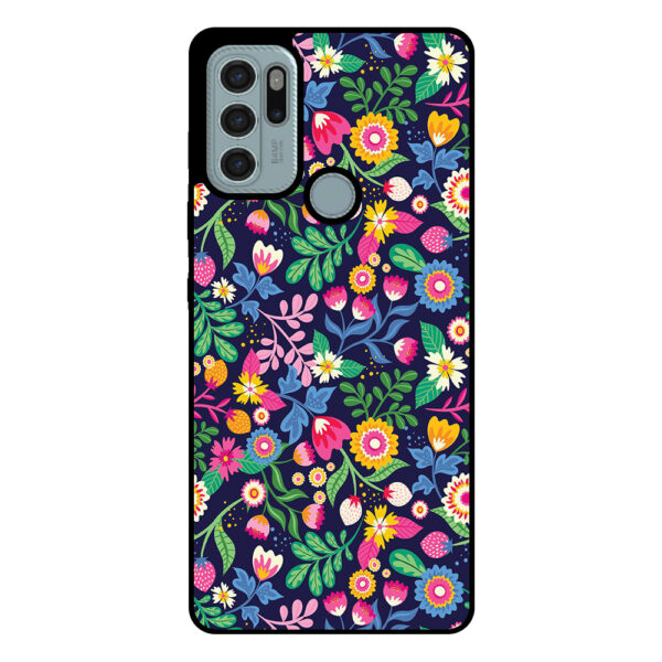 Motorola Moto G60s telefoonhoesje met bloemen opdruk