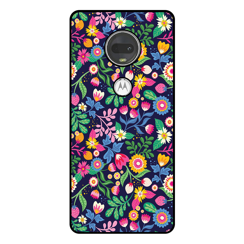 Motorola Moto G7 telefoonhoesje met bloemen opdruk