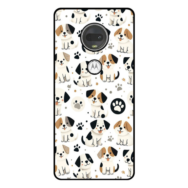 Motorola Moto G7 telefoonhoesje met honden opdruk