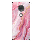 Motorola Moto G7 telefoonhoesje met roze marmer opdruk