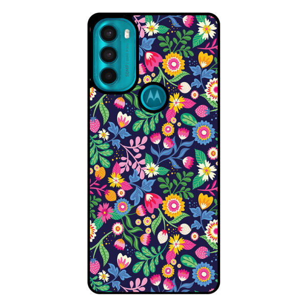 Motorola Moto G71 5G telefoonhoesje met bloemen opdruk