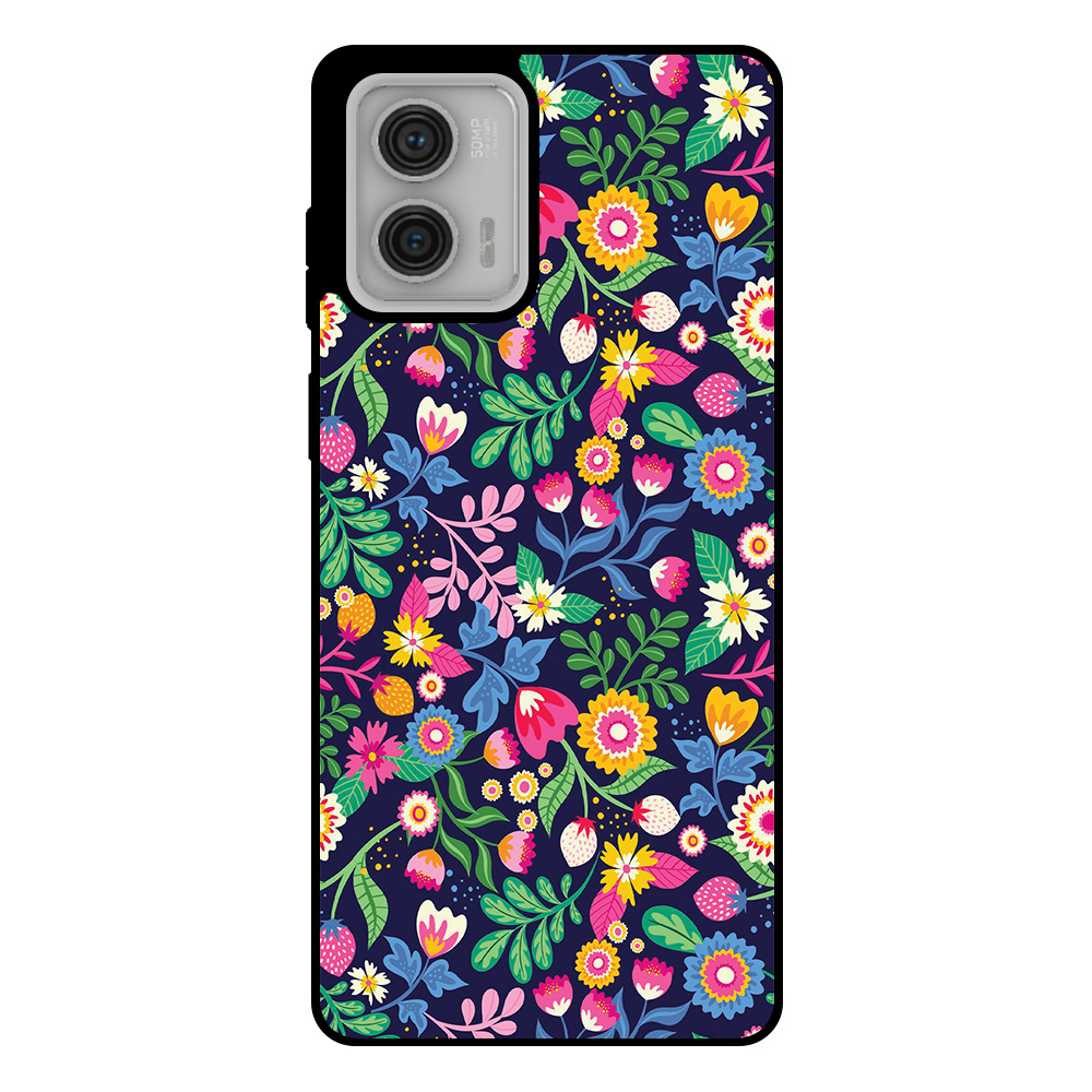 Motorola Moto G73 telefoonhoesje met bloemen opdruk