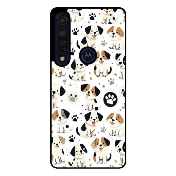 Motorola Moto G8 Plus telefoonhoesje met honden opdruk