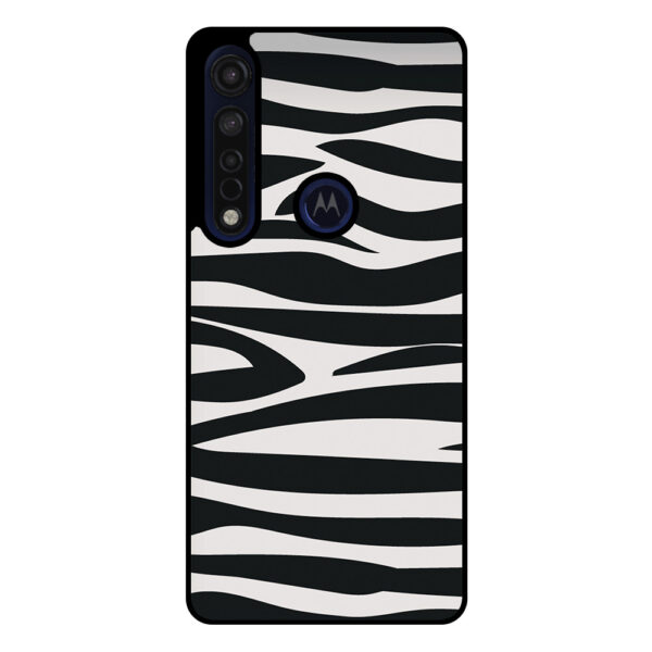 Motorola Moto G8 Plus telefoonhoesje met zebra opdruk