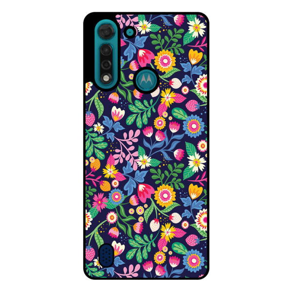 Motorola Moto G8 Power Lite telefoonhoesje met bloemen opdruk