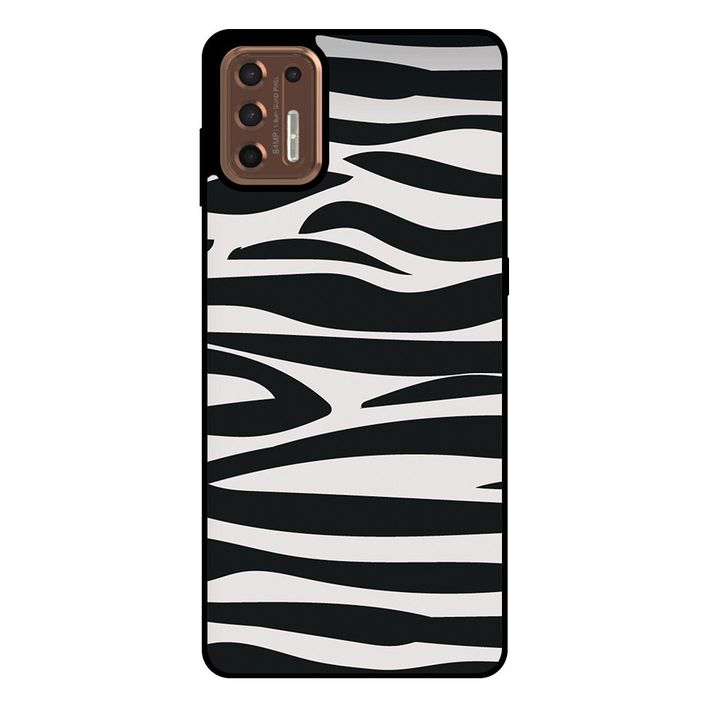 Motorola Moto G9 Plus telefoonhoesje met zebra opdruk