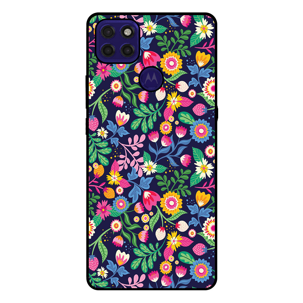 Motorola Moto G9 Power telefoonhoesje met bloemen opdruk