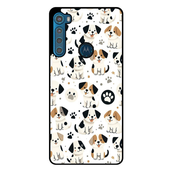 Motorola One Fushion Plus telefoonhoesje met honden opdruk