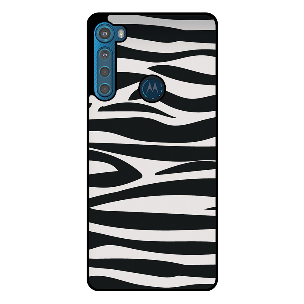 Motorola One Fushion Plus telefoonhoesje met zebra opdruk