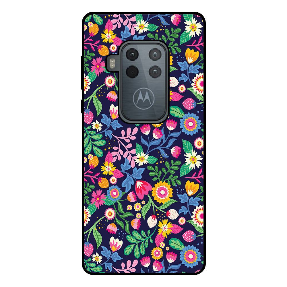 Motorola One Zoom telefoonhoesje met bloemen opdruk