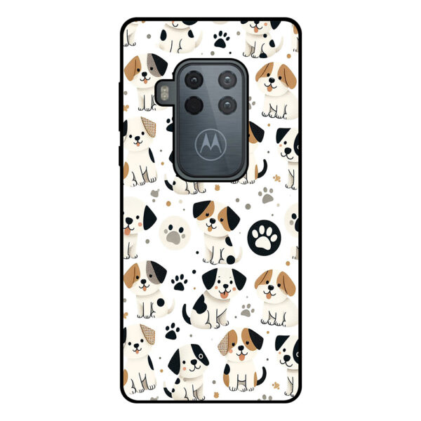 Motorola One Zoom telefoonhoesje met honden opdruk