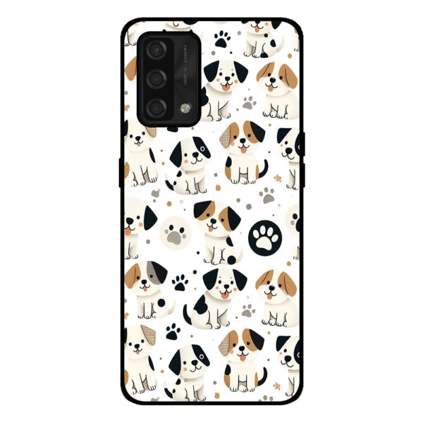 Oppo A74 4G telefoonhoesje met honden opdruk