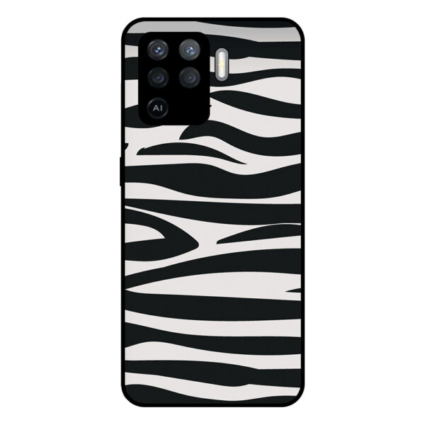 Oppo A94 4G-Reno5 Lite telefoonhoesje met zebra opdruk