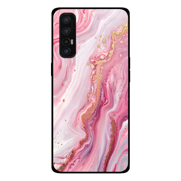 Oppo Find 2X Neo telefoonhoesje met roze marmer opdruk