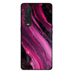 Oppo Find 2X Pro telefoonhoesje met paars roze marmer opdruk