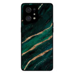 Oppo Find X5 Pro telefoonhoesje met groen goud marmer opdruk