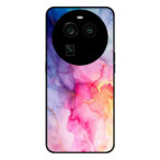 Oppo Find X6 Pro telefoonhoesje met regenboog marmer opdruk