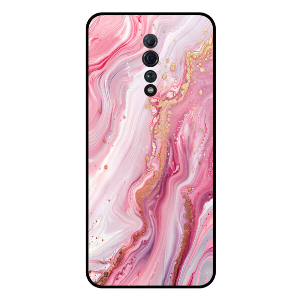 Oppo Reno Z telefoonhoesje met roze marmer opdruk