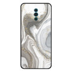 Oppo Reno telefoonhoesje met zilver marmer opdruk