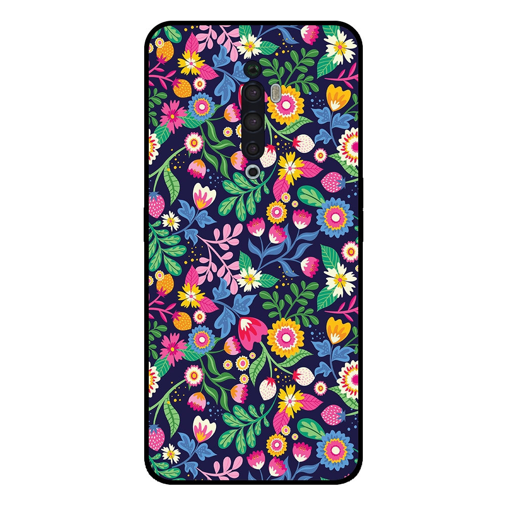 Oppo Reno2 Z telefoonhoesje met bloemen opdruk