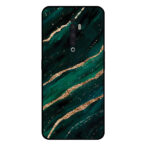 Oppo Reno2 Z telefoonhoesje met groen goud marmer opdruk