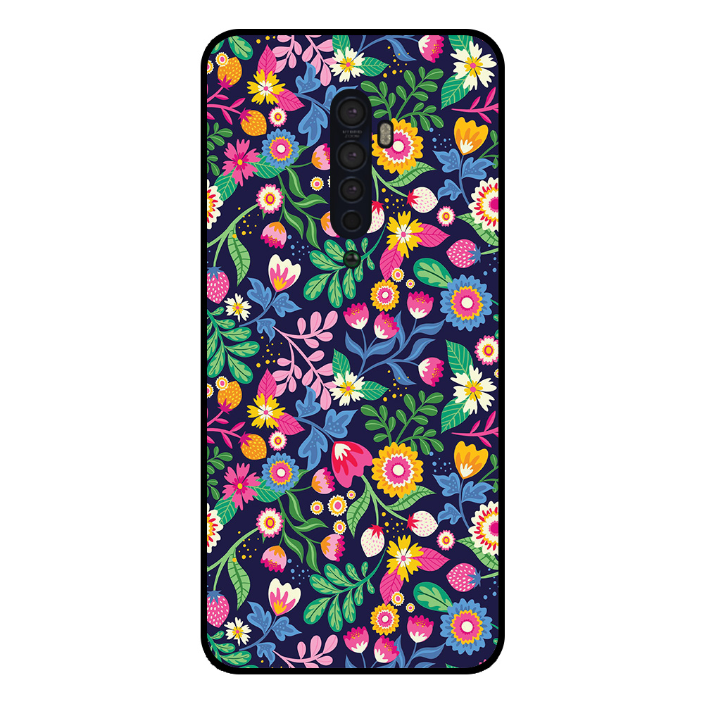 Oppo Reno2 telefoonhoesje met bloemen opdruk