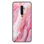 Oppo Reno2 telefoonhoesje met roze marmer opdruk