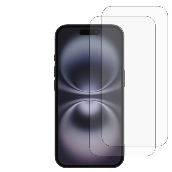 iPhone 16 glazen screenprotector 2-Pack (3)