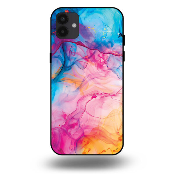 Telefoonhoesje voor Galaxy A04 met regenboog acryl marmer opdruk