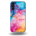 Telefoonhoesje voor Galaxy A04s met regenboog acryl marmer opdruk